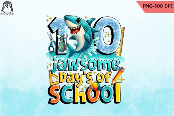 100 Jawsome Days of School PNG