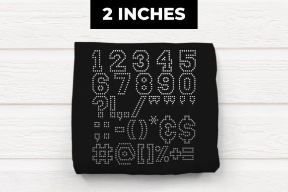 2 Inch Number Punctuation Rhinestone SVG for Graphics and Crafts