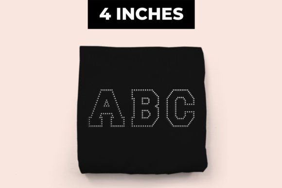 4 Inch Varsity Alphabet Rhinestone SVG