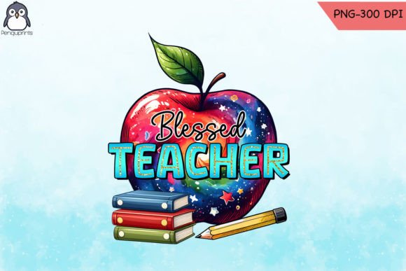 Blessed Teacher Checker Design PNG