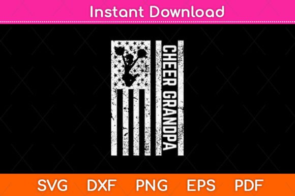 Cheer Grandpa Vintage American Flag Svg: Graphics and Crafts
