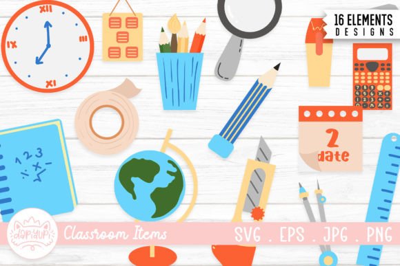 Classroom Items Clipart School Clipart