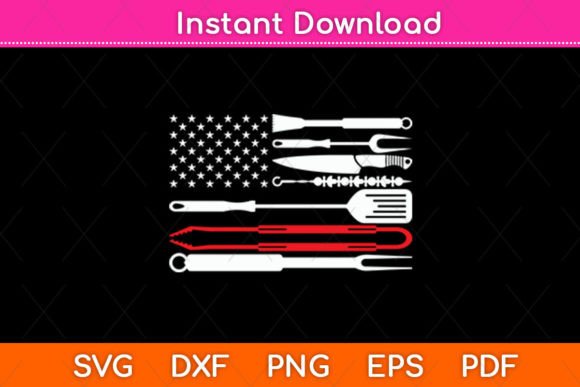 Funny American Flag Grilling Tools Svg