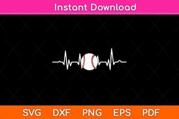 Funny Heartbeat Baseball Lovers Svg File