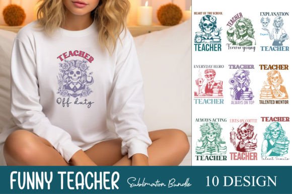 Funny Teacher Sublimation Bundle Graphics