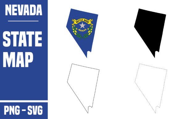 Nevada State Outline Map SVG: Graphics & Crafts
