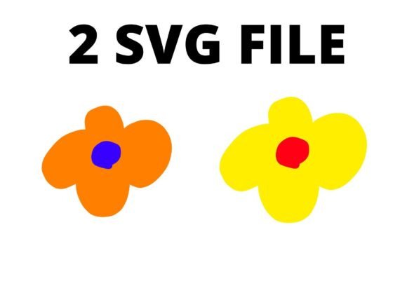Orange Yellow Flower SVG Craft File Pod