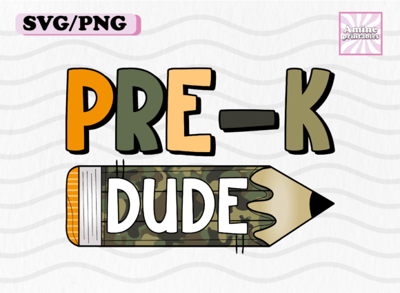 Pre K School Camo Pencil Doodle Teacher Graphics and Crafts