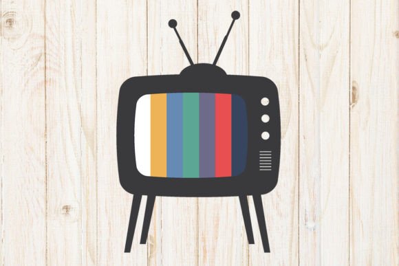 Retro TV SVG for Graphics and Crafts