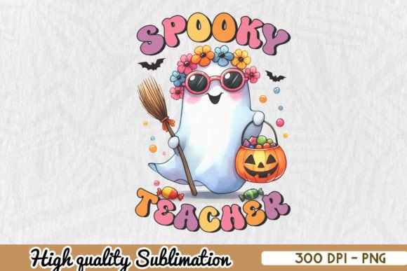 Spooky Funny Teacher Halloween PNG Graphics