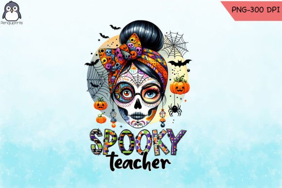 Spooky Teacher Funny Halloween PNG