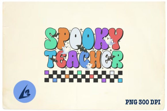 Spooky Teacher Trendy Halloween PNG: Graphics & Crafts