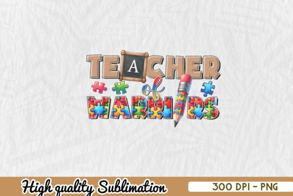 Teacher of Warriors Autism Awareness PNG