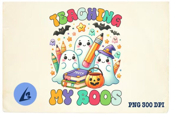 Teaching My Boos Cute Ghost Teacher PNG